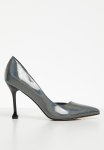 Andreaa Court Heel - Black & Silver