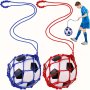 Football Kick Trainer Soccer Ball Net Kicker Fits Ball Size 3 4 5 Solo Soccer Kick Practice Training Aid Football Trainer Juggling Net