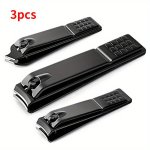 Premium 3PCS Stainless Steel Nail Clipper Set - Modern Manicure & Pedicure Kit With Precision Blades For Fingernails And Toenail