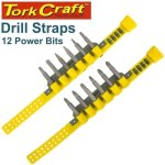 Tork Craft Drill Strap And 50MM Power Bit 12PC Set T SC50012C