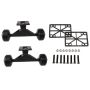 2 Sets Skate Board Wheels Aluminum Alloy Skateboard Rubber Black