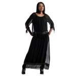 Sequin Trim Double Layer Dress - Black Free