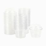 Dessert Cups With Dome Lids With Hole - 300ML - 50 Pack