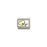 Composable Love You Heart Plates Ss 18CT Yg&en