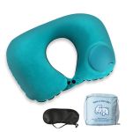 Foldable Inflatable Pillow Travel Pillow U-shaped & Storage Bag Eyeshade