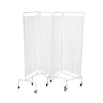 Mobile Bedscreen 4 Fold With Curtains