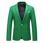 Uninukoo Mens Suit Jacket Slim Fit Sport Coat 1 Button Notched Lapel Casual Fashion Dress Blazer For Men Us Size 36 Apple Green