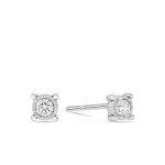White Gold 0.20CT Diamond 4-CLAW Stud Earrings