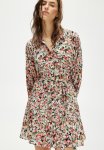 Balloon-sleeved Shirt Dress - Light Pink Floral