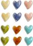 12 Pack Colorful Heart Magnets Cute Fridge Magnets For Kitchen Classroom