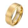 Men's Step Brushed Gold Tungsten Ring OY-R-100 - 10