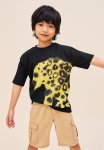 X Rop Van Mierlo: Animal-motif T-Shirt - Black & Leopard Print