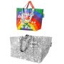 Super Shopping Gift Tote Bag Set Of 2 - Rainbow & Animals