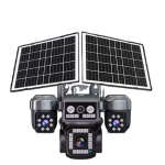 Solar-powered 8MP Outdoor Dome Security Camera With Multi-lens View