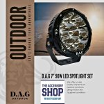 Dag LED Spot Light 90WATT 7 Inch Set With Covers And Wiring Harness