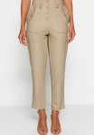 Limited Edition Carrot Woven Faux Leather Trousers - Mink