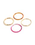 Goldair Gold Brown & Dark Pink Acrylic Bangles 4-PACK