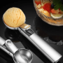 1PC Ice Cream Spoon Premium Ice Cream Scoop With Trigger Stainless Steel Ice Cream Scooper Heavy Duty Metal Ice Cream Scoop Watermelon Spoon Dessert