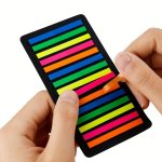 300PCS Colorful Stickers Transparent Fluorescent Index Labels Logo Sticky Notes School Office Supplies Sticky Notes