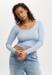 Cotton On Sunday Scoop Long Sleeve - Dusk Blue