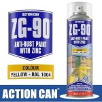 Action Can Anti Rust Spray ZG-90 Yellow 500ML CAN32820