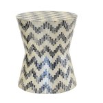Chevron Capiz Shell Accent Table
