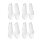 4 Pairs Girls White Plastic Flat Shoes-mixed Sizes
