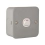 Eurolux - Switch - 1 Gang - 1 Way - Grey - 10A - Steel - 5 Pack