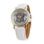 Harry Potter Hogwarts Crest Analog Wrist Watch - White Leather