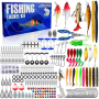 332 Piece Pro Fishing Tackle Kit Lures Baits Hooks Weights Trout Bass Sardine