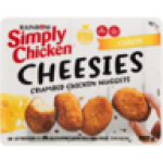 Simply Chicken Frozen Crumbed Chicken Nuggets With Cheese 350G