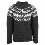 Icewear Elis Sweater Lopapeysa Design 100% Icelandic Wool Long Sleeve Winters Sweater Warm Black
