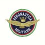 1PCS Aeronautica Militare Embroidered Patch With Gold Crown And Eagle Iron-on Applique For Diy Jeans Jackets Clothing Bags And Hat Decoration