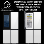Samsung Ai Smart Bespoke A++ French Door Fridge With Beverage Center - 704L