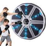 Nibbanacal Music Boxing Machine Smart Boxing Game 17.5" Large Size 9 Modes & Speeds Wall Mounted Punching Machine With Gloves Gr