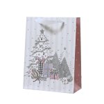 Paper Giftbag With Trees & Presents 8X18X24CM