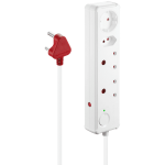 4-WAY Medium Surge-protected Multiplug 0.5M Cord – White