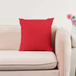 Chic Red Lucky Charm Throw Pillow Cover For Living Room Sofa - Contemporary Style Zip Closure Machine Washable Polyester Pillow