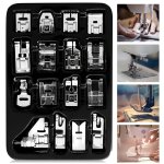 16PCS Universal Sewing Machine Presser Feet Kit Snap-on Adapter Low Shank Accessories Multi-functional For Home Sewing Projects