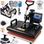 8 In 1 Heat Press Machine Digital Combo Heat Transfer Sublimation Print Machine T-shirts/mug/plate/cap/cup Swing Away Heat Transfer Machine Swing Away