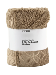 Queen Embossed 2-PLY Blanket - 220 X 200 Cm Simply Taupe