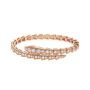 Crystal Cuff For Women Cubic Zirconi Silver Snake Rose Gold Bracelet