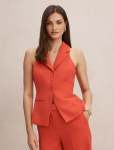 Noelle Halter Waistcoat - 16 Candy Red Suit
