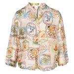 Croissant Postcard Print Shirt - Multi L xl