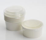 White 950ML Salad Bowl & Pet Lid - 6PK