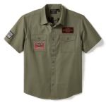 Harley-davidson Shirt V-twin Equipped Solid Mechanics Green