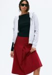 Rib-knit Boat-neck Top - Black