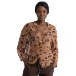 Snake Skin Print Shirt - Toast L xl