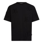 All-over Appliqu T-Shirt -black