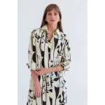 Evie Dress Abstract Blue Flowers - Large